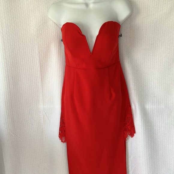 Women’s Passion Fusion Strapless Dress Sz S Vibrant Red - Picture 2 of 5